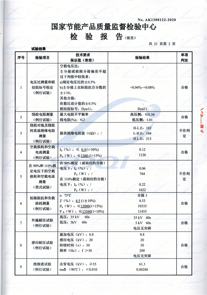 高低压试验报告-S11-1250新干新干新干油浸式变压器-2.jpg